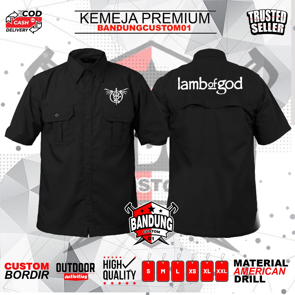 KEMEJA BAND - KEMEJA BAND PENDEK - KEMEJA BAND BORDIR CUSTOM - KEMEJA CUSTSOM DESAIN SENDIRI