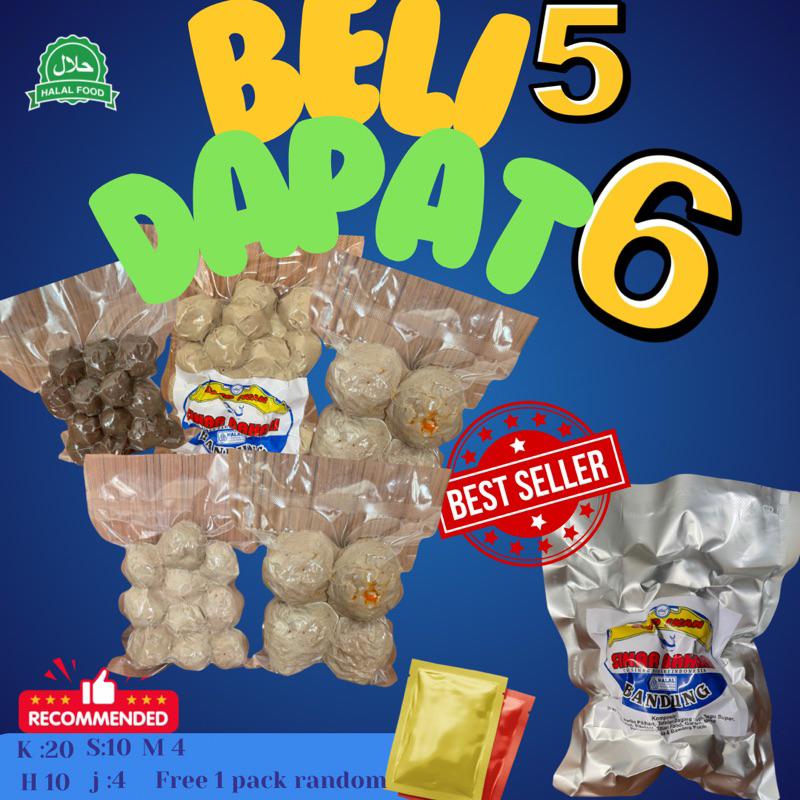 

Bakso Ikan Beli 5 dapat 6 sinar bahari bandung kemasan plastik
