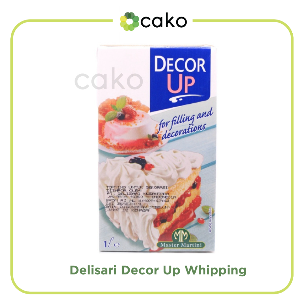 

Decor Up Whipping Cream UHT 1lt / Delisari Master Martini / Krim Kocok Non Dairy