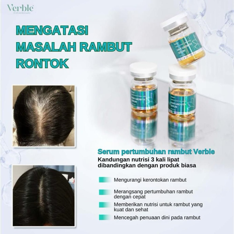 VERBLE - HAIR GROWTH SERUM IMPRESSIVE HAIR LOSS TREATMENT - VERBLE MERANGSANG PERTUMBUHAN RAMBUT DAN