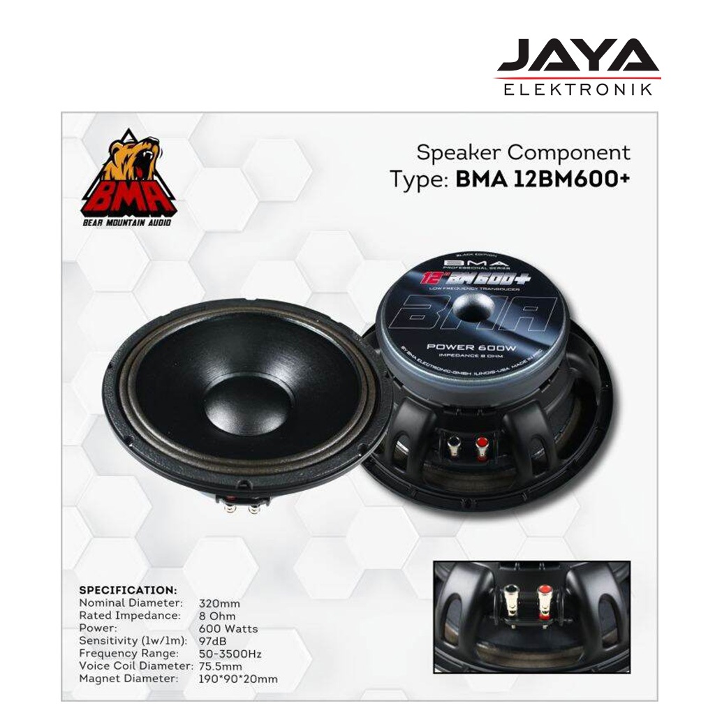 Speaker BMA 12BM600+ 12 Inch ORIGINAL