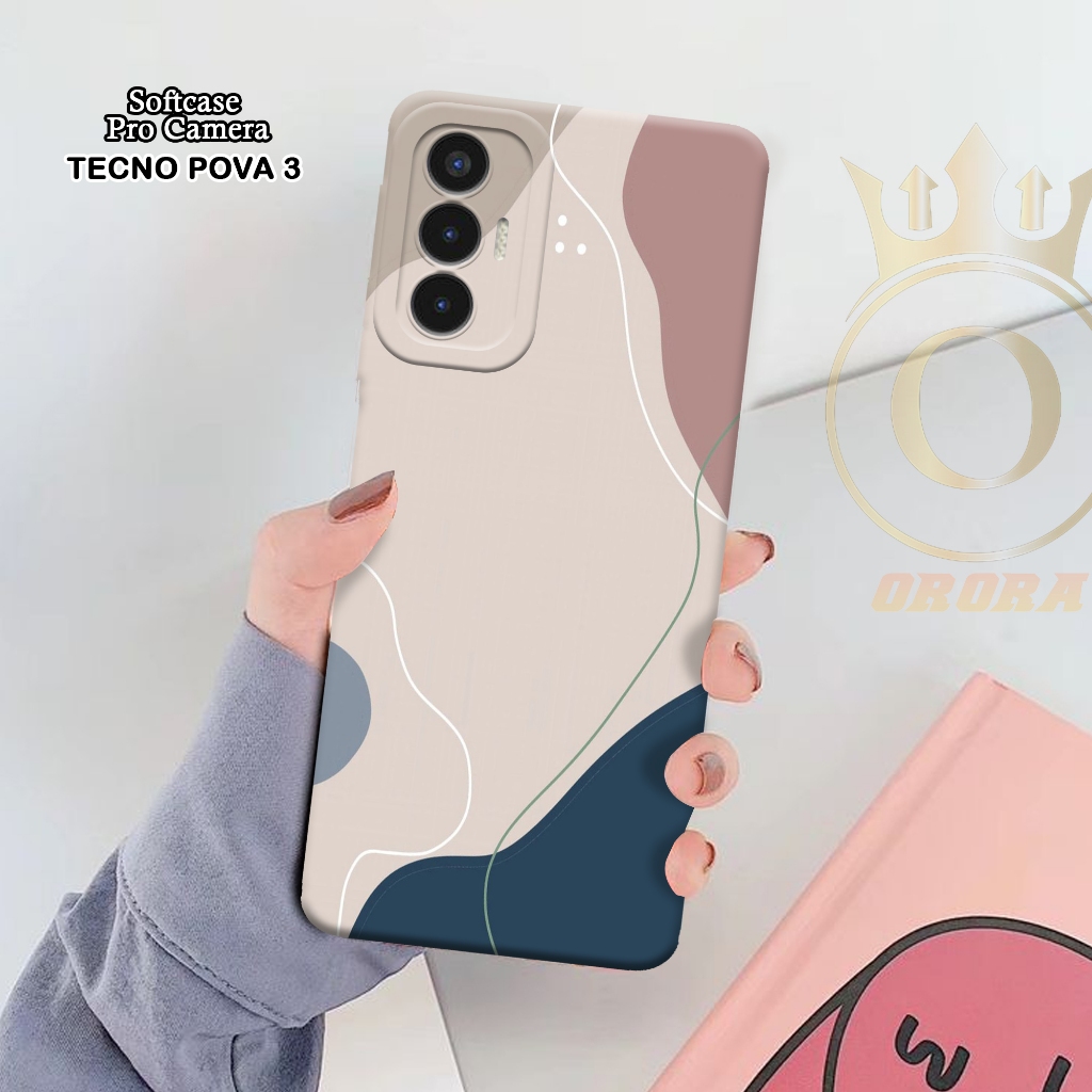 Softcase Tecno Pova 3 - ORORA  - Casing Tecno Pova 3 - Motif case ABSTRAK - Tecno - Softcase Tecno P