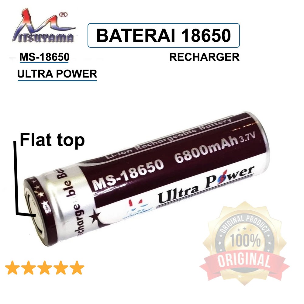 YC22 baterai 18650 original 6800 mAh mitsuyama baterai Cas 18650 Ultra Power 6800mAh Mitsuyama
