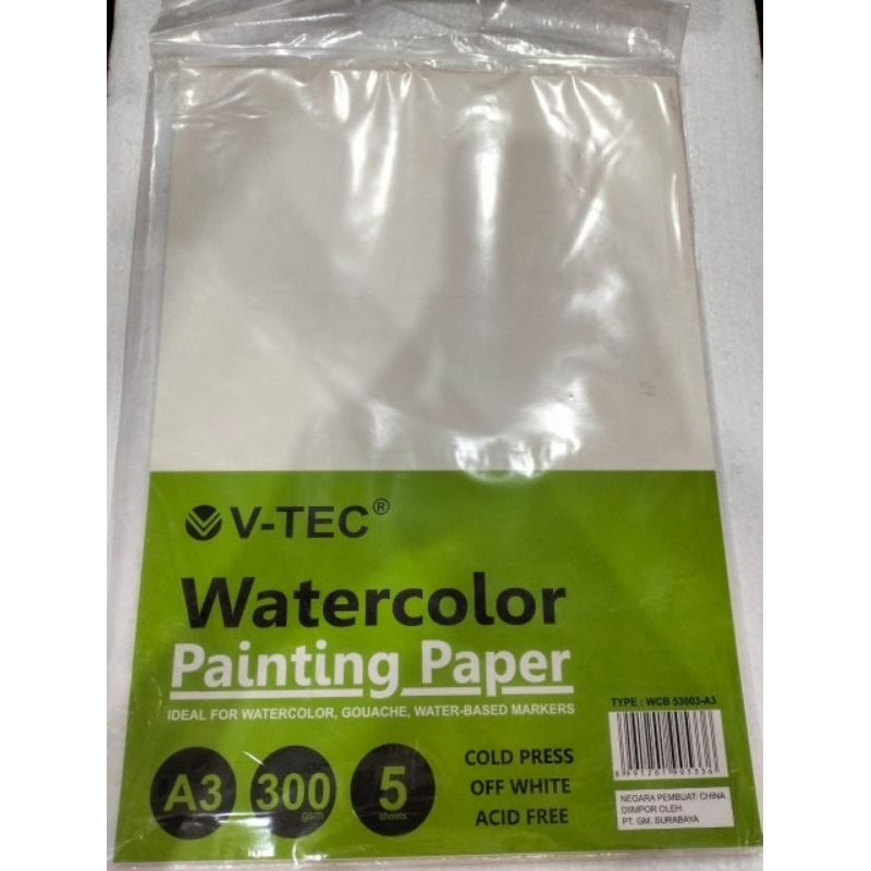 

WATER COLOUR PAPER A3 MERK VTEC KERTAS GAMBAR KERTAS LUKIS ALAT GAMBAR ALAT LUKIS