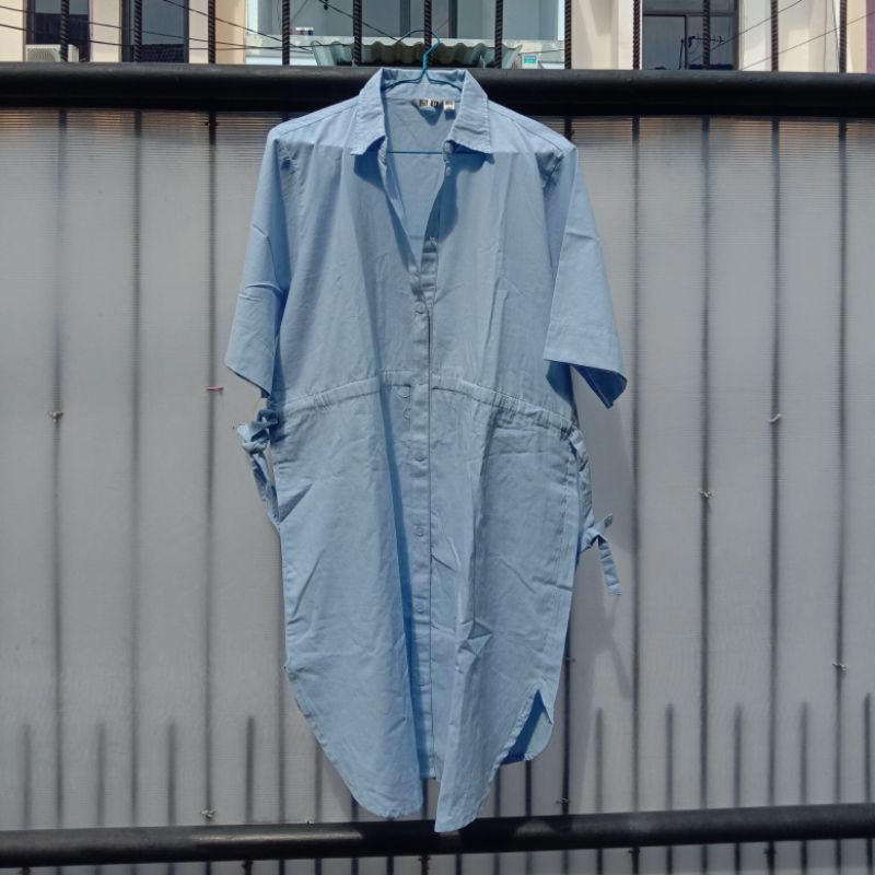 PRELOVED Dress Biru Uniqlo Gaun
