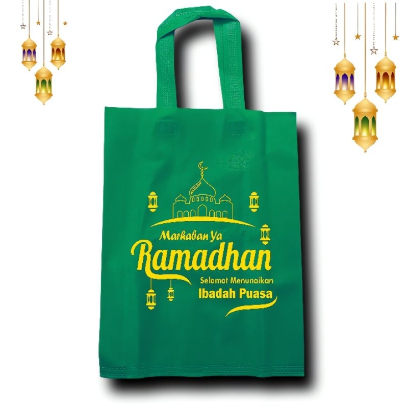 

(Lusinan) Edisi Tas Ramadhan 25x35 Goodiebag Ramadhan Tas Spunbond Ramadhan Harga Per Lusin isi 12 pcs