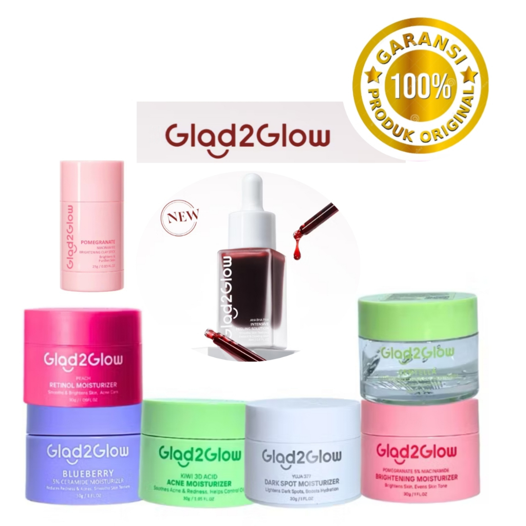 GLAD2GLOW G2G ALL SERIES BLUEBERRY MOISTURIZER| SERUM| CLEANSER| SUNSCREEN