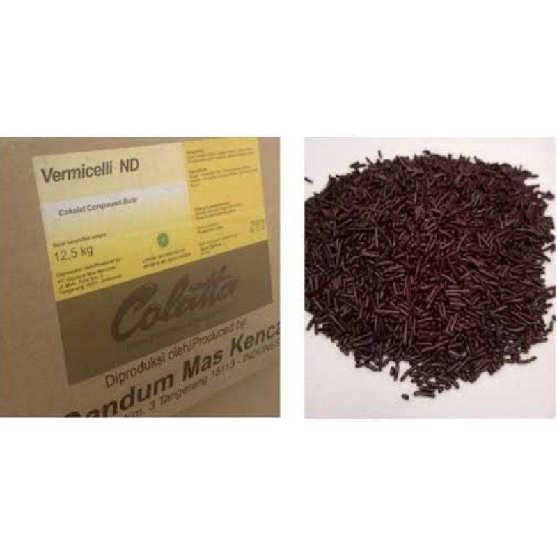 

Colatta Meses Vermicelli Repack 1kg/Cokelat Meses