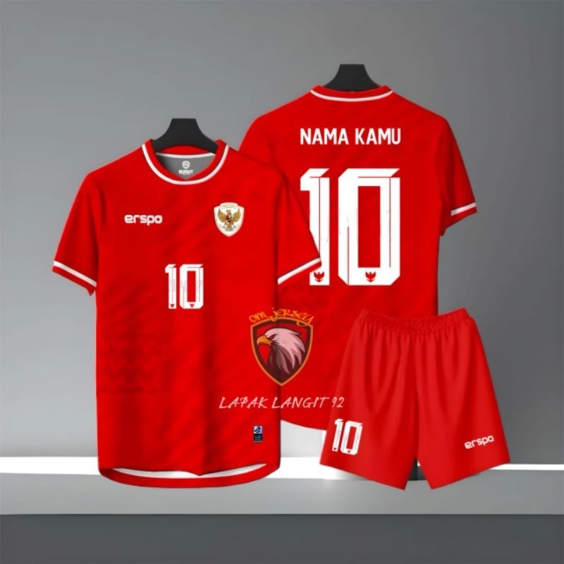 Baju Bola Replika Timnas Indonesia Dryfit Setelan Jersey Bola Grade ORI