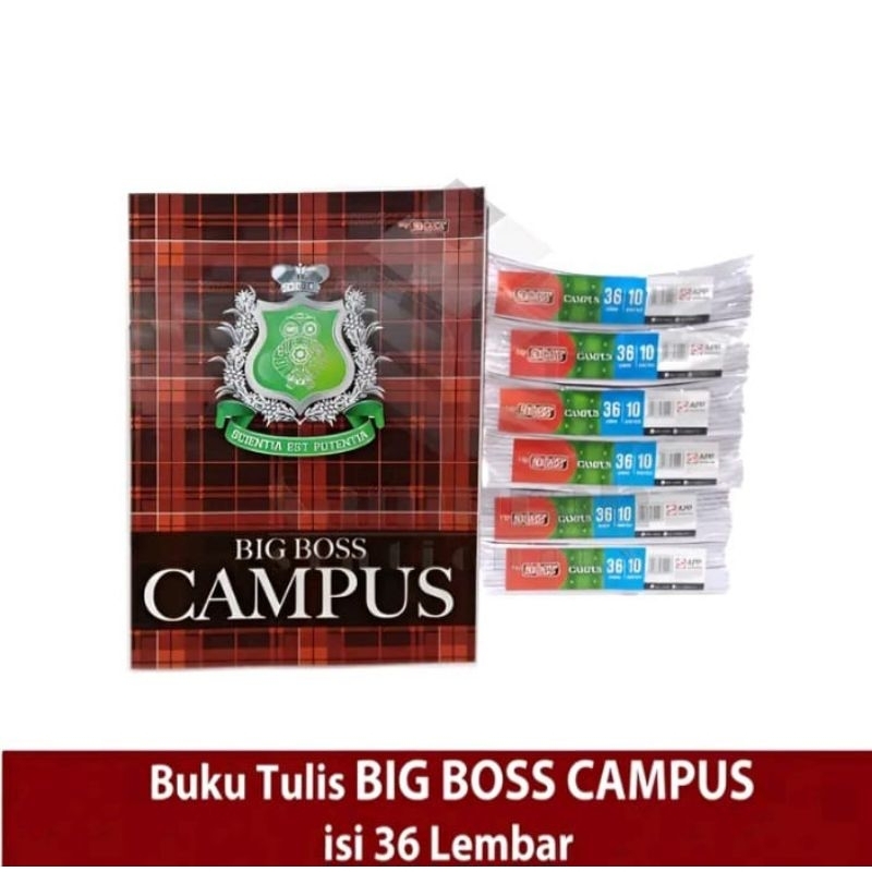 

isi 36 lembar 1 pak isi 10 pcs buku tulis campus