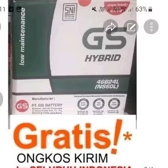 aki mobil grand livina gs hybrid ns60l new