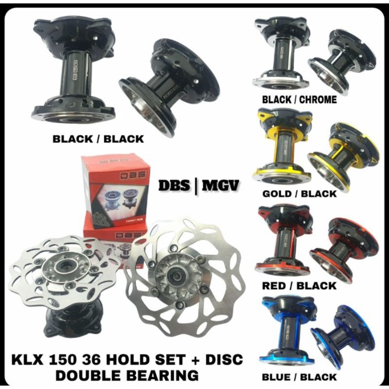 DBS TROMOL KLX DOUBLE BEARING + DISC DEPAN DAN BELAKANG
