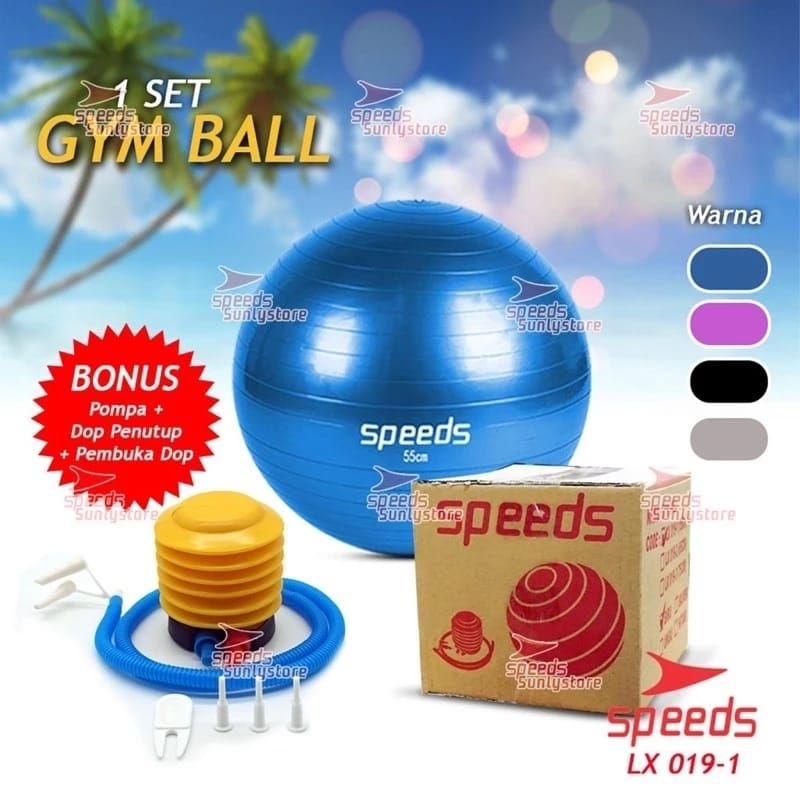 SPEEDS Gymball  75 cm  Bola Gym / Bola Yoga Gymball 75cm (Bonus Pompa)