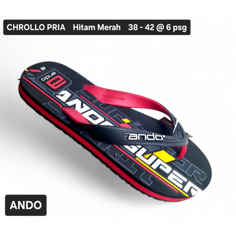 COD sendal ando jepit pria 38-42 model dan warna random