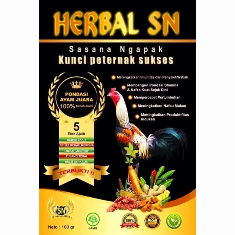 Herbal SN untuk Perawatan Ayam Harian 35 grm