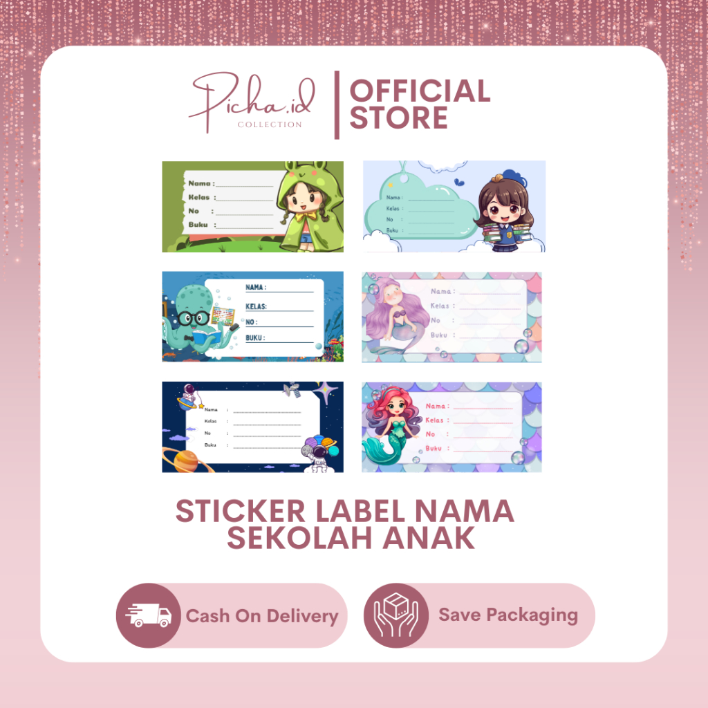 

(Isi 30pcs + bonus) Sticker label nama/ sticker nama buku/ sticker buku/ sticker mapel/ sticker label pekajaran/ Ukuran 8x4cm