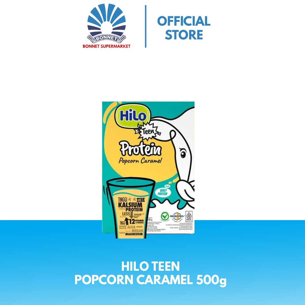 

HiLo Teen Popcorn Caramel 500 gram - Susu Tinggi Kalsium Lebih Rendah Lemak