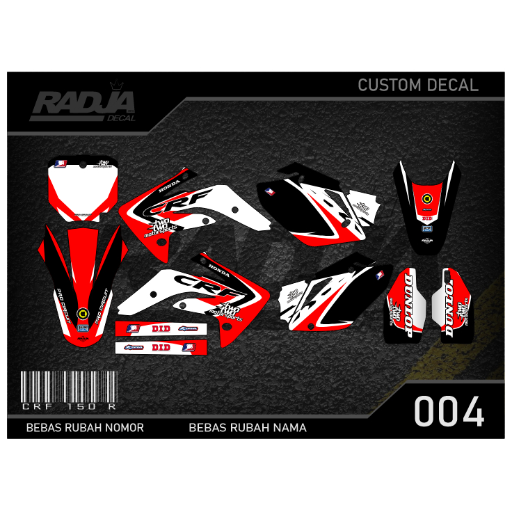 DECAL STICKER CRF 150 R (004) DEKAL STIKER FULLBODY 150R MERAH KUNING HIJAU BIRU GOLD EMAS OREN ORAN