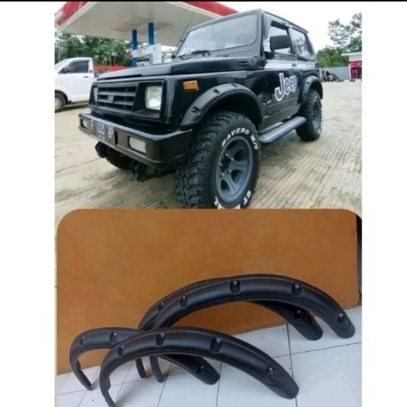 OVER FENDER JIMNY KATANA MODEL SAMURAI BULAT OVAL VARIASI BAUT DAN POLOS