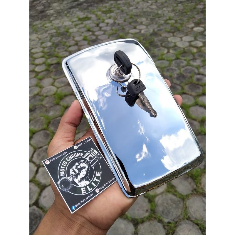 [SUDAH CHROME] TUTUP TANGKI GL100 SUDAH CHROME COVER TANGKI GL 100 CROM CHROME