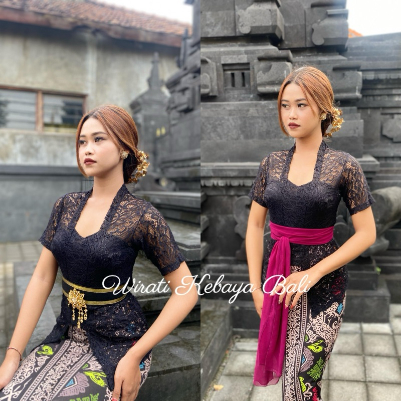 Kebaya bali brokat sofia strait lengan pendek