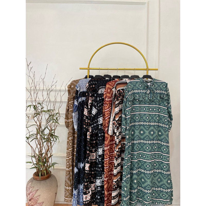 GAMIS BUNGA BUNGA CRINKLE