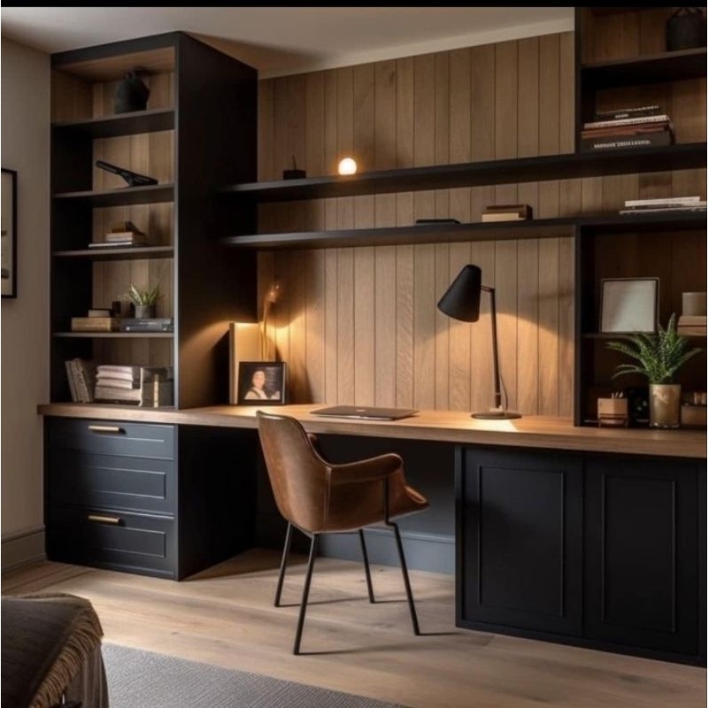 Set Tempat Kerja Minimalis Meja Kerja Lemari Hias Meja Kantor