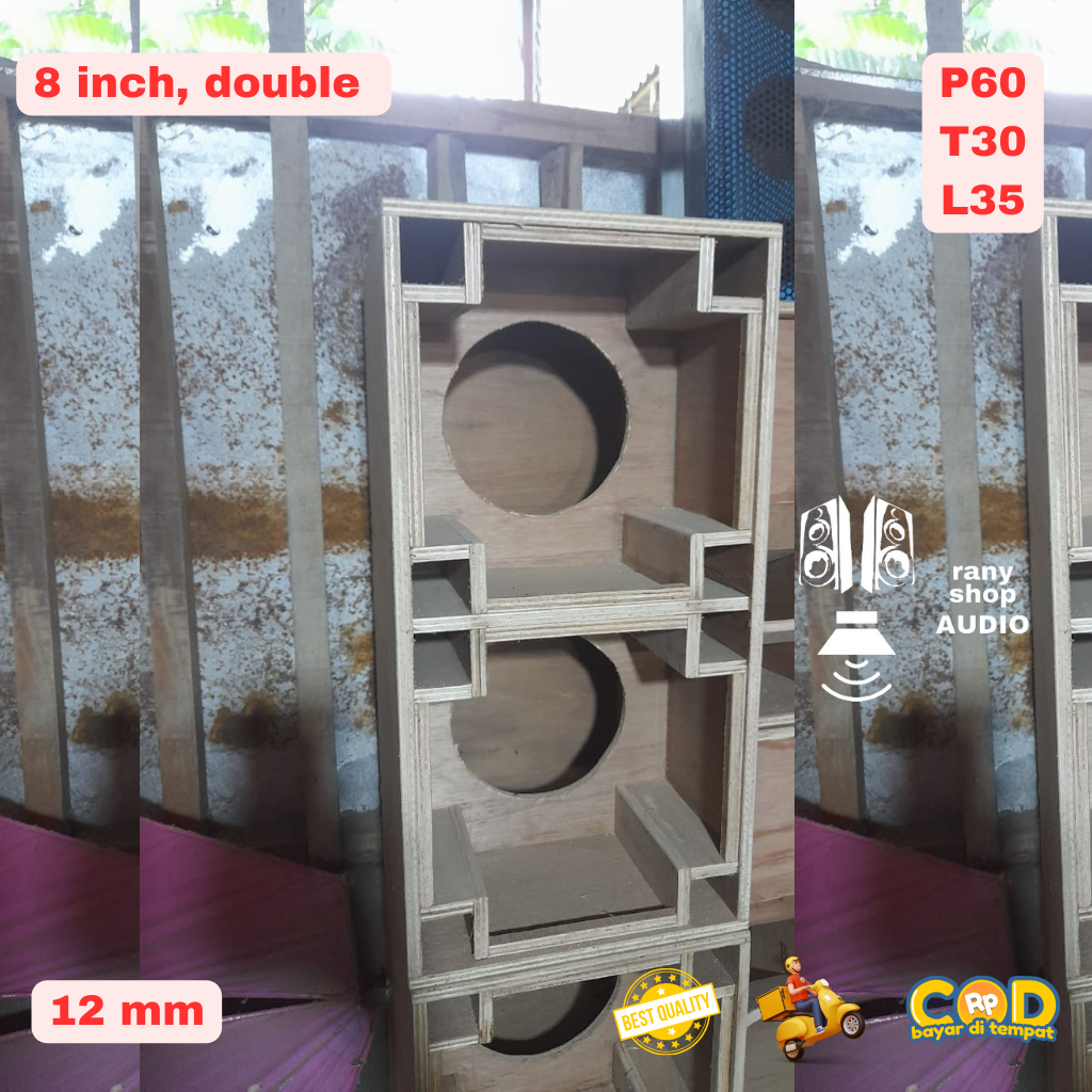 Box Speaker Planar 8 Inch Double