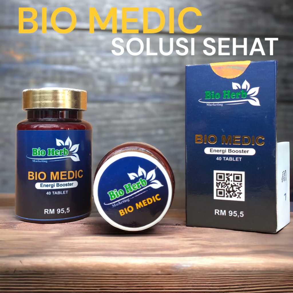 Bio Medic Pil Hitam Kualitas terbaik Herbal Alami Atasi Masalah Sendi Otot isi 40 pil