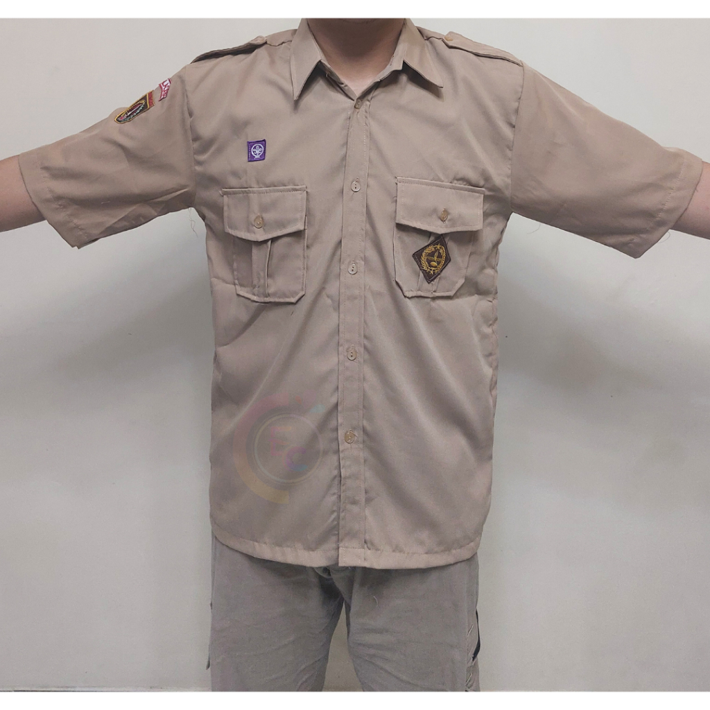 Elvia - Baju Pramuka Pendek SMP SMA - Seragam Pramuka Cowo SMA MA SMK Baju Pramuka Penggalang Pendek