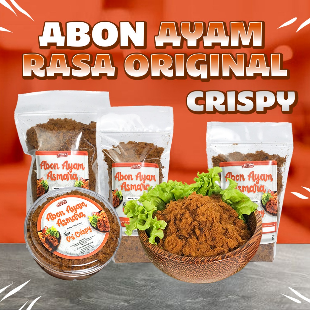 

Abon Ayam Rasa Original Crispy Super Enak & Murah, 100% Ayam Segar Pilihan - Abon Ayam Asmara