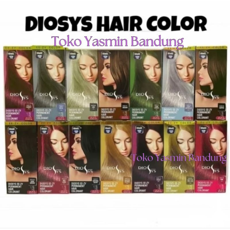 DIOSYS EE-ZY PERMANENT HAIR COLOR ( 45Ml / 100ml ) Pewarna Rambut (Ready 18 Warna)