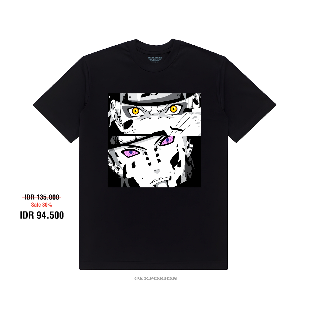 TSHIRT KAOS NARUTO edisi Karakter Uzumaki Naruto dan Pain Tendo