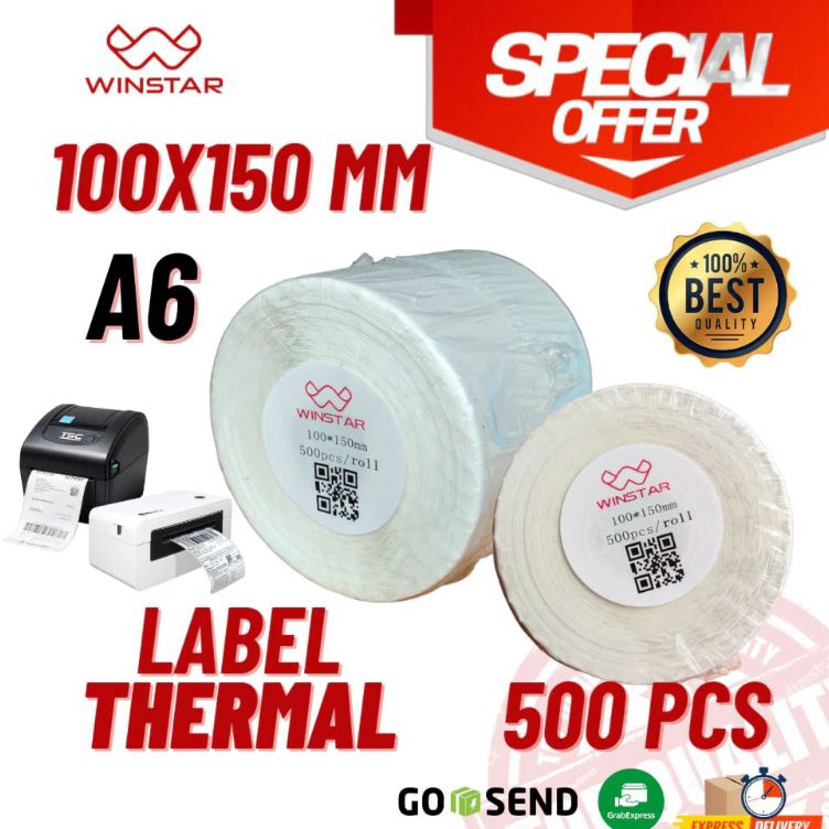 

TKJUY5854 KERTAS STICKER THERMAL BARCODE A6 1mm x 15mm ORIGINAL WINSTAR 5pcs