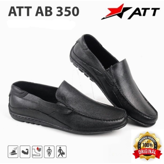 SEPATU LAKI DEWASA ATT AB350_4LS ATT Sepatu Slip-On Hitam AB 350