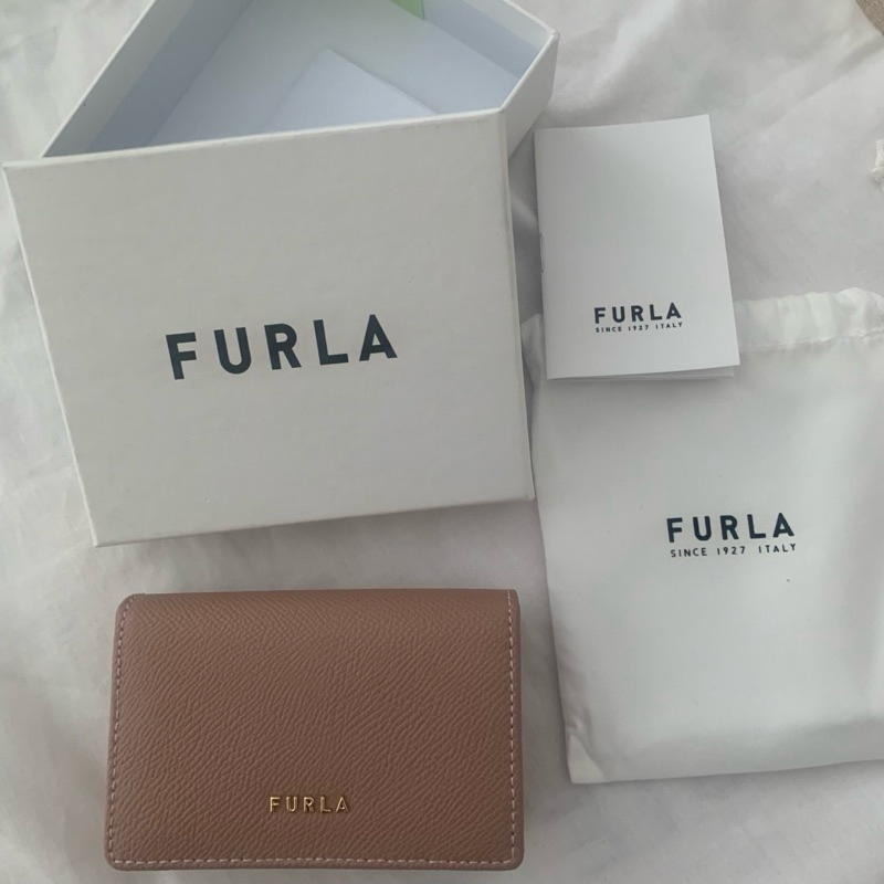 NEW furla babylon cardcase wallet moonstone