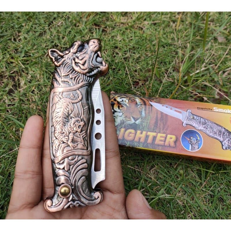 KOREK API BARA MODEL MACAN PISAU LIPAT /KOREK API GAS BARA