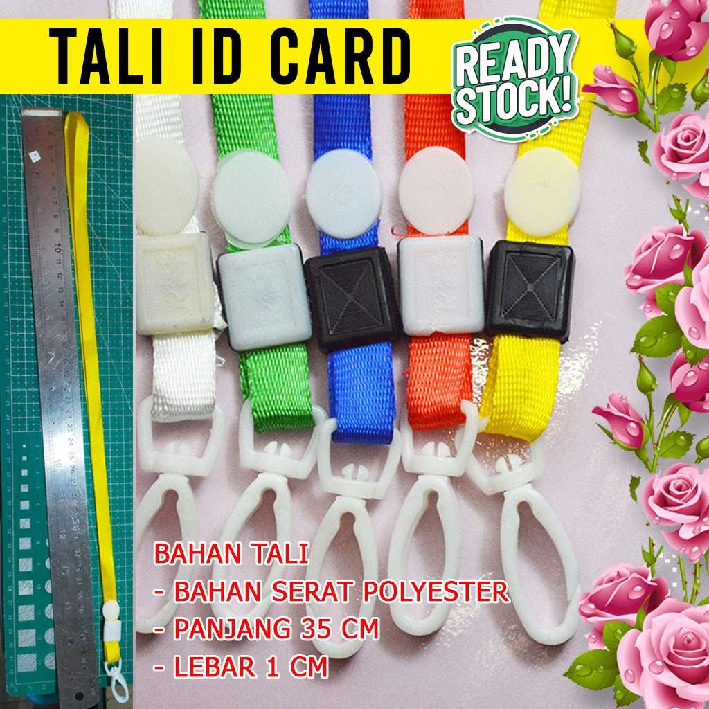 

Tali Lanyard Id Card Serat Polyester (lebar 1 cm) / Tali Id Card