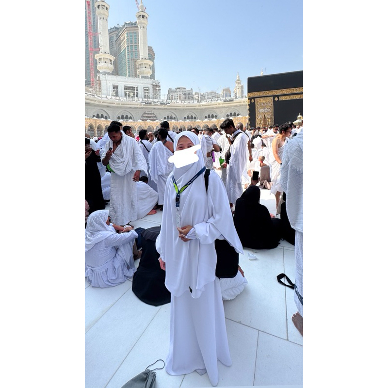 Gamis umroh ihram langitbirucorp (preloved)