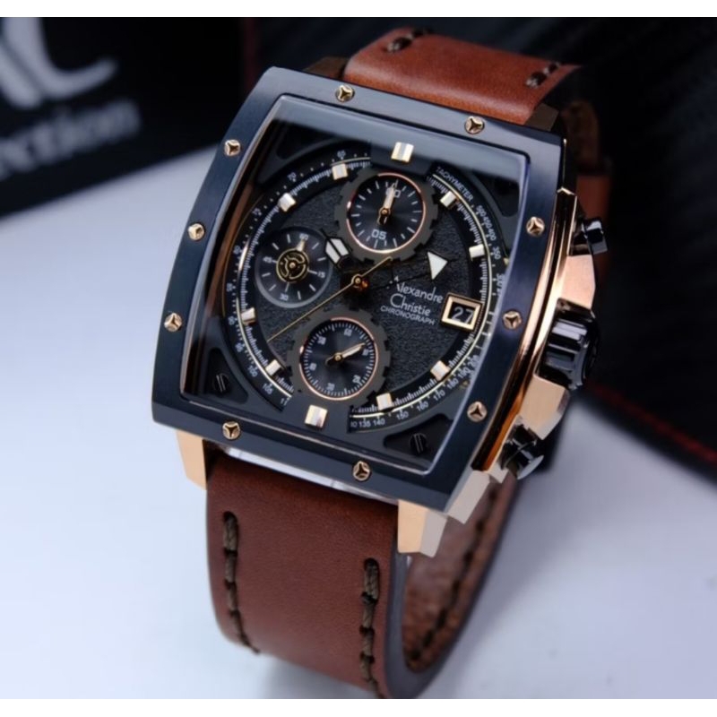ALEXANDRE CHRISTIE 6376 AC 6376 MC  JAM TANGAN PRIA ORIGINAL
