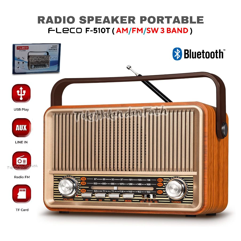 NEW Radio FM/AM/SW Speaker Portable Bluetooth FM Radio Wood Design Radio Bluetooth FM/kartu TF/usb