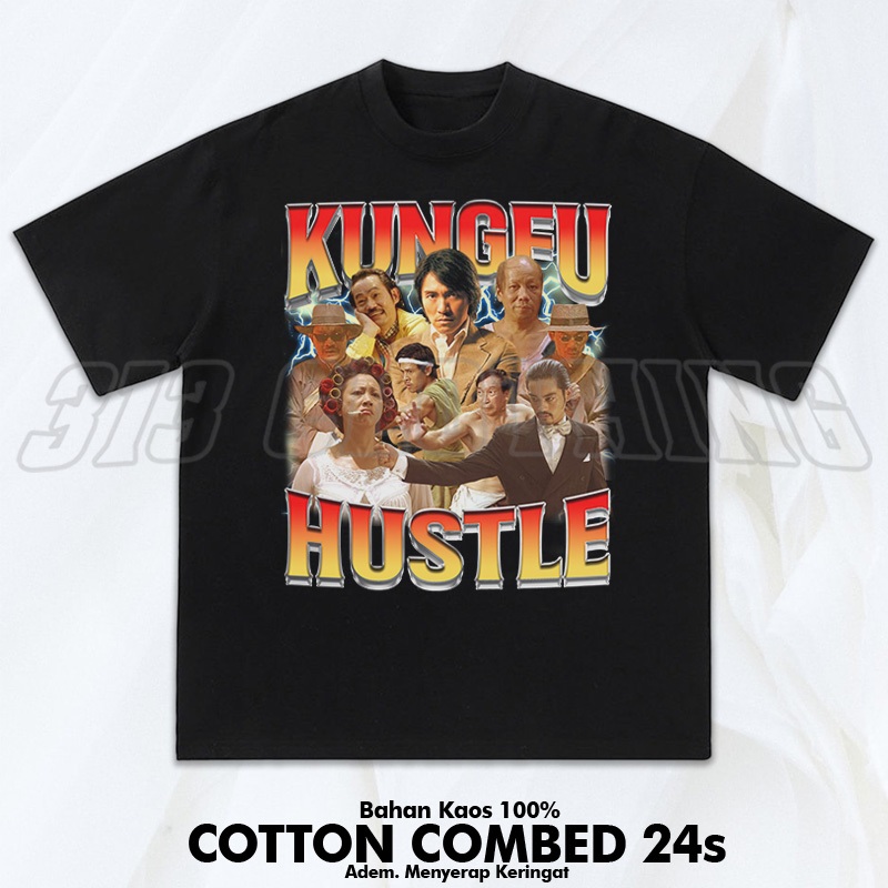 T-Shirt Kaos Kungfu Hustle Washed Vintage / Baju Kungfu Hustle Washed