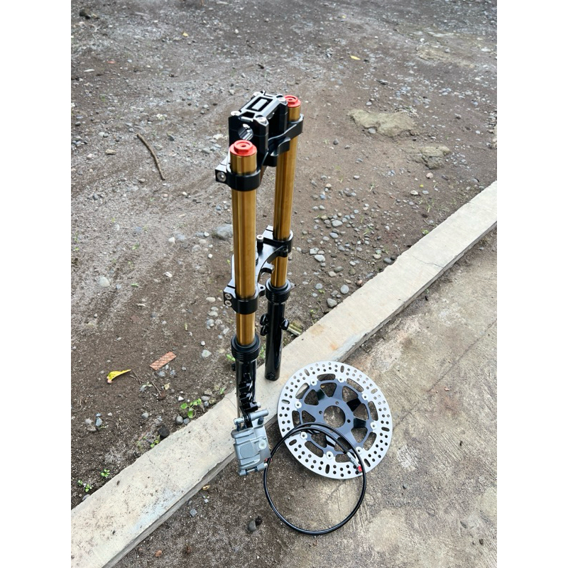 shock skok sok depan rx king klik preload fullset kaliper dan disc cakram