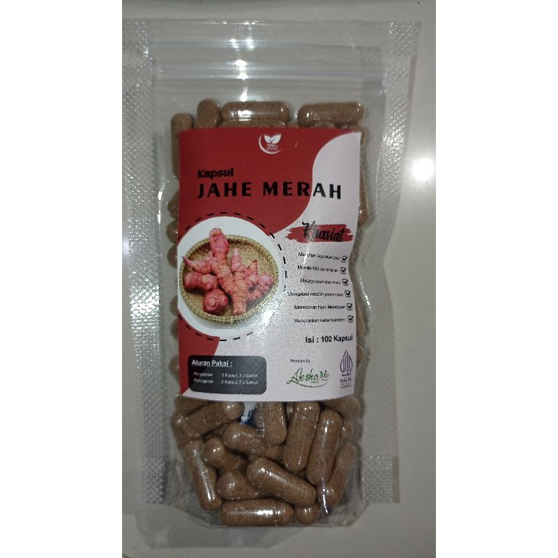 

kapsul jahe merah murni isi 100