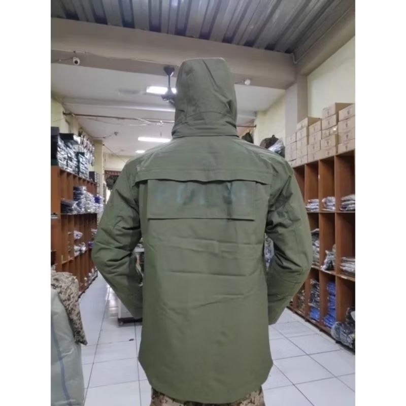 Jaket polisi hijau / Jaket hijau brimob / jaket parasut hijau Brimob Polri