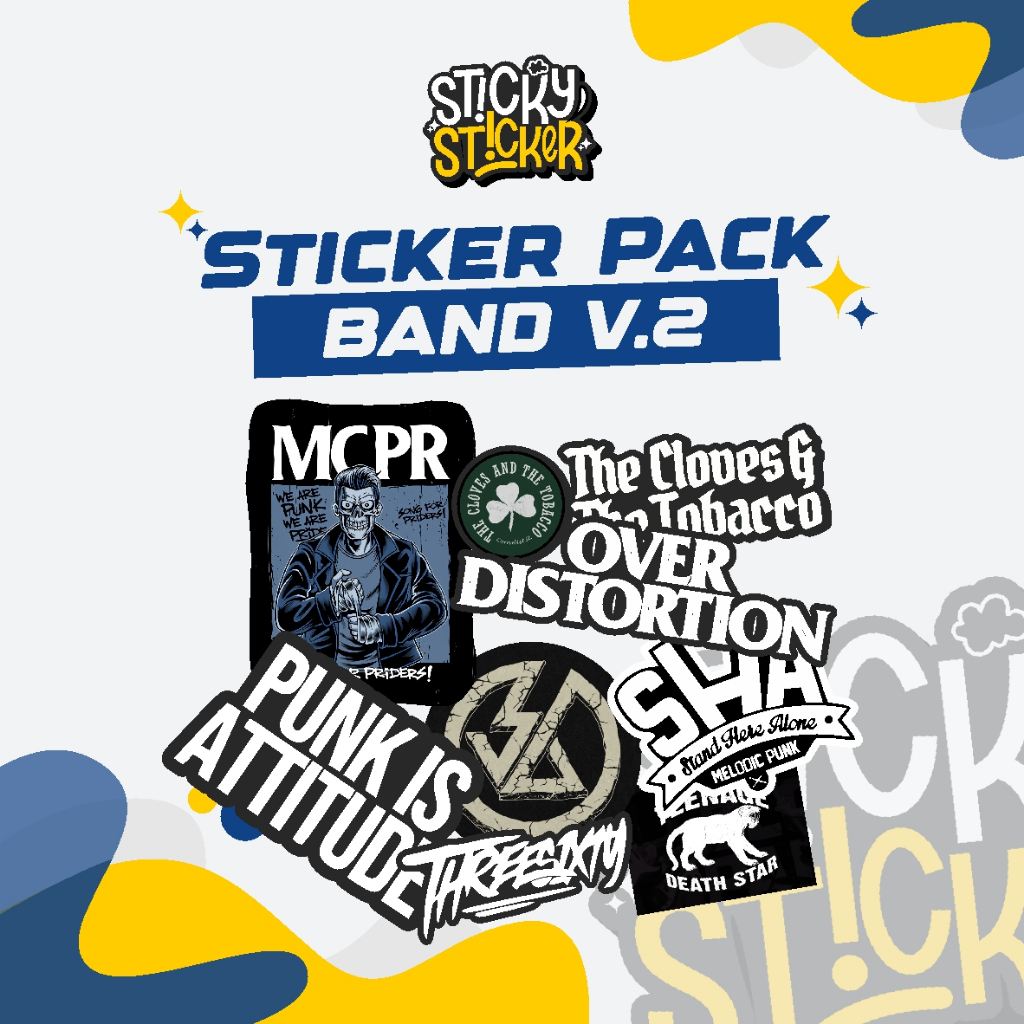 

STICKER PACK SPEZIAL BAND V.2 - STIKER LOKAL BAND, STIKER LAPTOP, AKSESORIS HP, HELM,TUMBLER DLL