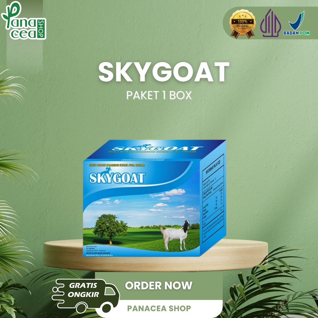 

SKYGOAT - Susu Kambing Etawa Bubuk SKY GOAT Original Vanilla 1 Box Isi 10 Sachet