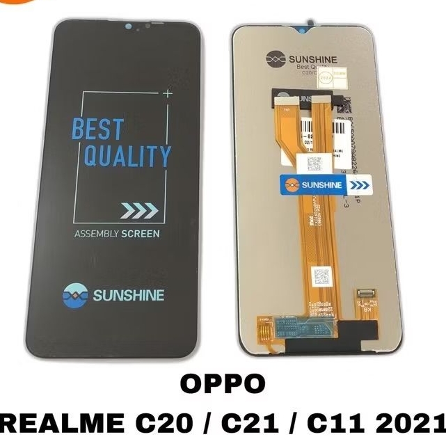 lcd realme c11 2021 c20 c21 original100% sunshine bergaransi 1tahun