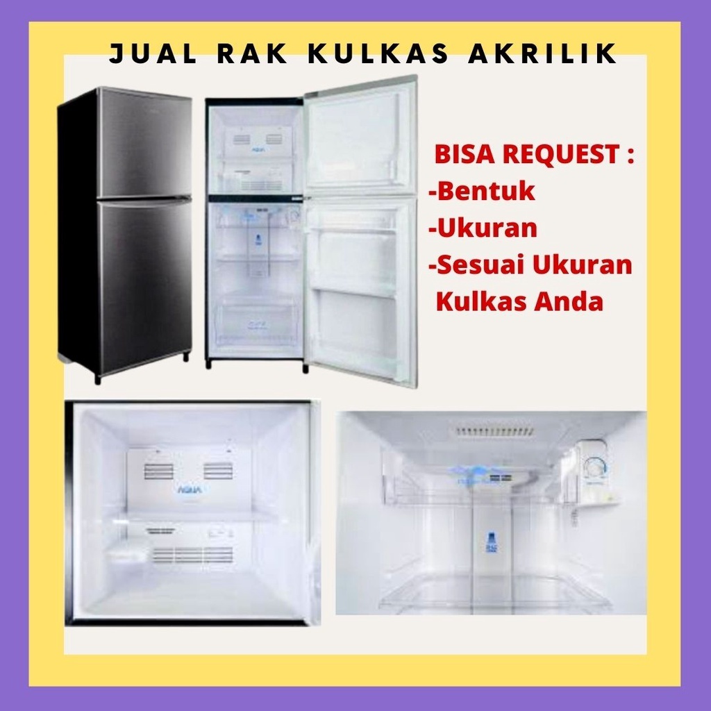 Rak Penutup Box Sayur Kulkas Sanyo Aqua D240 2 Pintu Custom