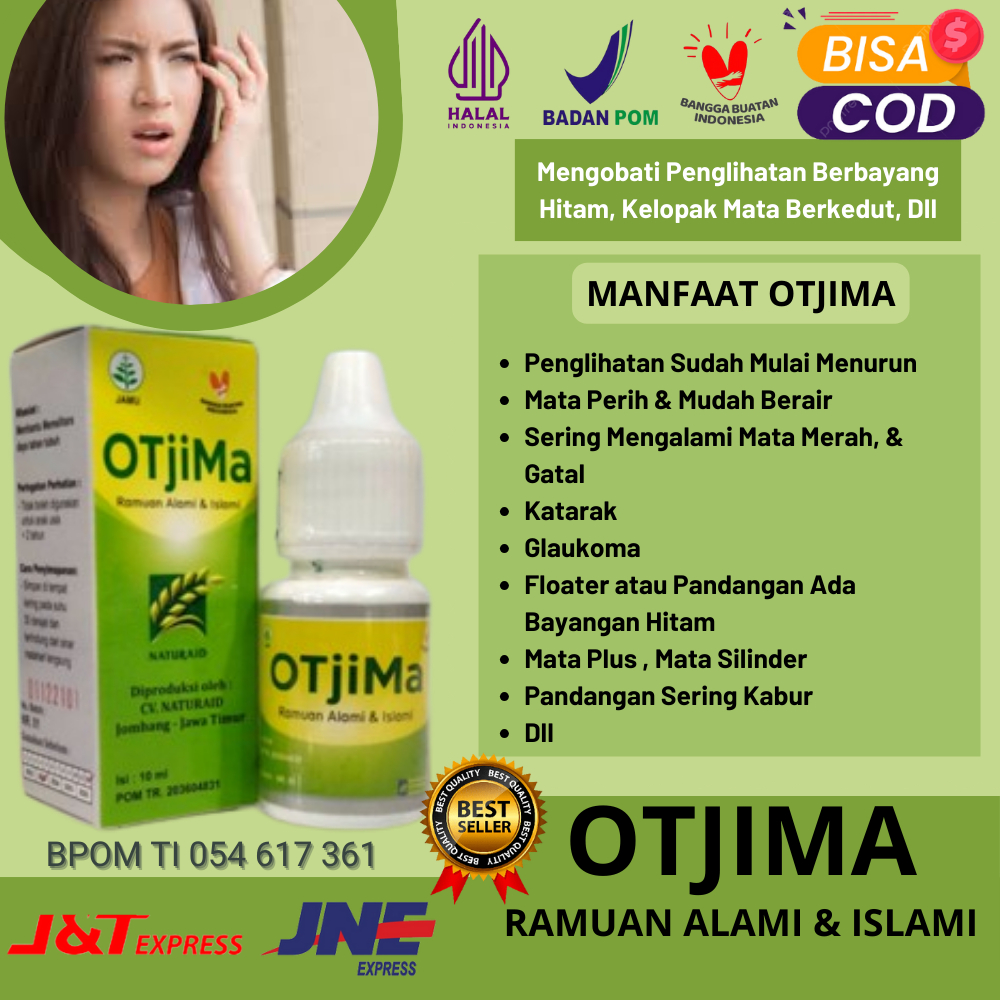 OTJIMA BPOM // Tetes Mata Herbal Alami Untuk Mengobati Penglihatan Berbayang Hitam, Kelopak Mata Ber
